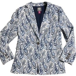 Vince Camuto Women’s Blue Paisley Blazer Size 0